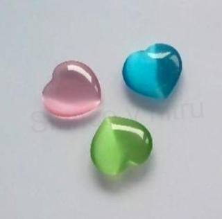 Kočičí oko hmatka srdce 20 mm (X1836)