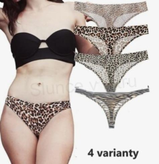 Dámské BOEYAA sexy kalhotky - G-String tanga s leopardím vzorem velikost XL (K423)