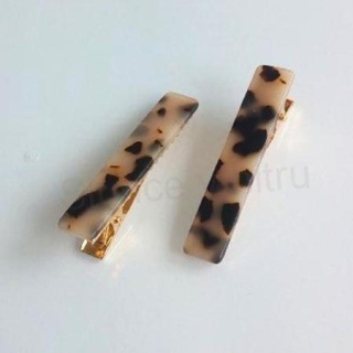 Střední acetátová sponka do vlasů barevná leopard (H552)
