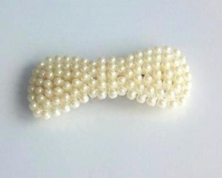 Perlová, prolamovací spona, sponka do vlasů mašle (H562)