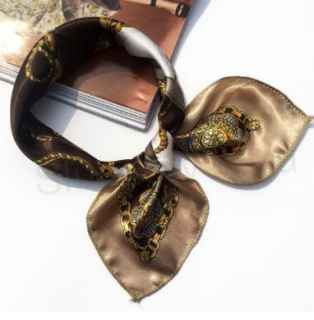 Dámský vzorovaný hedvabný šátek (H46)