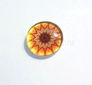 Kabošon kulatý - sklo 25 mm Mandala (AD167)