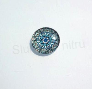 Kabošon kulatý - sklo 25 mm Mandala (AD168)