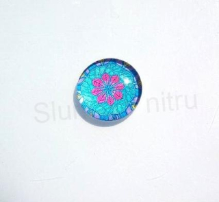 Kabošon kulatý - sklo 25 mm Mandala (AD169)