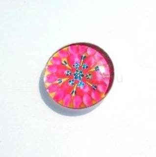 Kabošon kulatý - sklo 25 mm Mandala (AD170)