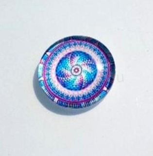 Kabošon kulatý - sklo 25 mm Mandala (AD171)