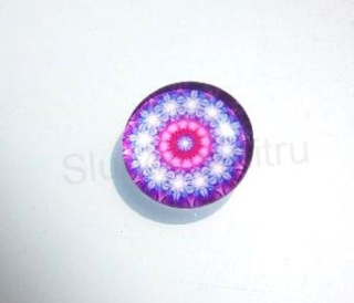 Kabošon kulatý - sklo 25 mm Mandala (AD183)