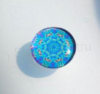 Kabošon kulatý - sklo 25 mm Mandala (AD187)