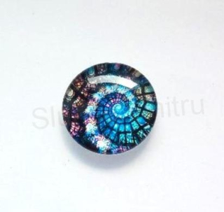 Kabošon kulatý - sklo 25 mm Mandala (AD190)