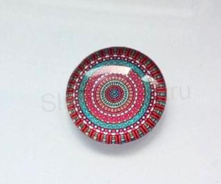 Kabošon kulatý - sklo 25 mm Mandala (AD192)