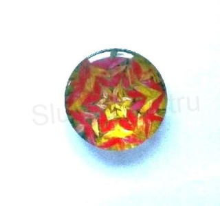 Kabošon kulatý - sklo 25 mm Mandala (AD197)