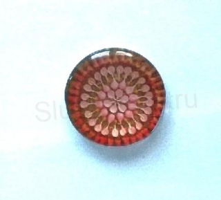 Kabošon kulatý - sklo 25 mm Mandala (AD198)