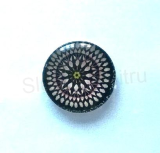 Kabošon kulatý - sklo 25 mm Mandala (AD200)