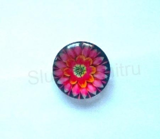 Kabošon kulatý - sklo 25 mm Mandala (AD202)