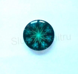 Kabošon kulatý - sklo 25 mm Mandala (AD204)