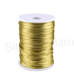 Saténová šňůrka 2mm - zlatá tmavě 3m/bal (N29)