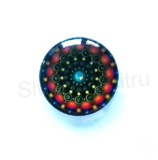 Kabošon kulatý - sklo 25 mm Mandala (AD219)