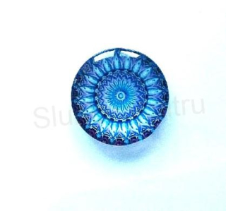 Kabošon kulatý - sklo 25 mm Mandala (AD228)