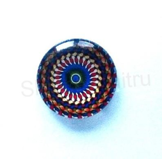 Kabošon kulatý - sklo 25 mm Mandala (AD239)