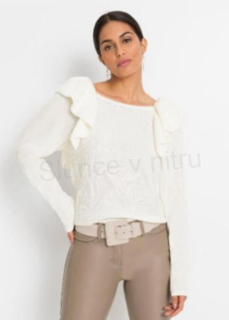 Dámský svetr s volány, volánky velikost L (K442)