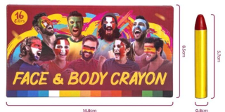 Barvy na obličej a tělo 16 barev (E904)