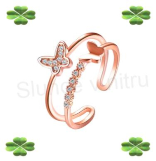 Otevřený motýlí prsten Swarovski Element (BP3)