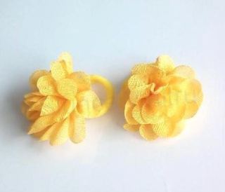 Gumička do vlasů s kytičkou žlutá (H564)