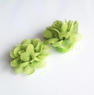Gumička do vlasů s kytičkou Zelená světlá (H566)