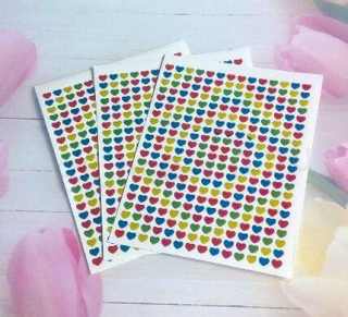 Metalické samolepky, nálepky Srdce (E924)