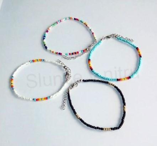 Korálkový náramek na nohu, kotnik (BC575)