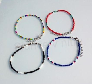 Korálkový náramek na nohu, kotnik (BC576)