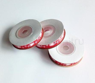 Vánoční saténová stuha, dárková stuha 9,5 m, šíře 10 mm (N149)