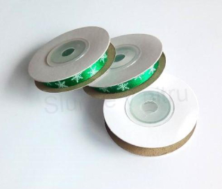 Vánoční saténová stuha, dárková stuha 9,5 m, šíře 10 mm (N153)