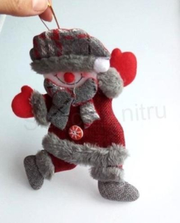 Závěsná vánoční dekorace, ozdoba sněhulák (V191)