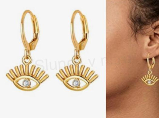 Náušnice kroužky s okem (BB790)