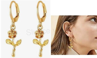 Náušnice kroužky růže (BB795)