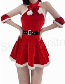 Sexy vánoční prádlo - kostým, šaty velikost XS až M (K474)