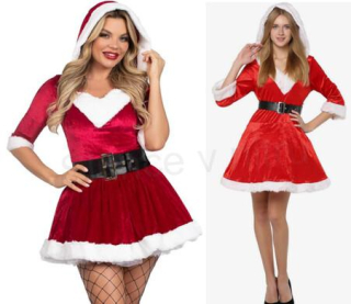 Vánoční prádlo - dámský kostým  Miss Santa (K485)