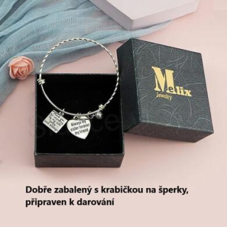 Nerezový náramek na ruku s ozdobami (BC578)