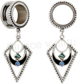 Plug do ucha z nerez oceli se závěsem, přívěskem 8 mm (BB815)