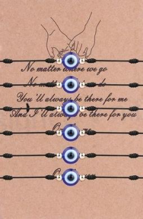 Šňůrkový náramek na ruku oko s korálky (BC580)