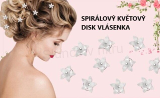 Spirály, sponky do vlasů, svatební šperk pro nevěstu 5 kusů (H587)