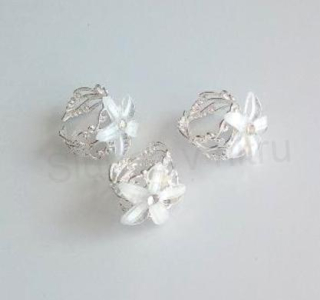 Nastavitelný zdobený prsten kytička (BP434)