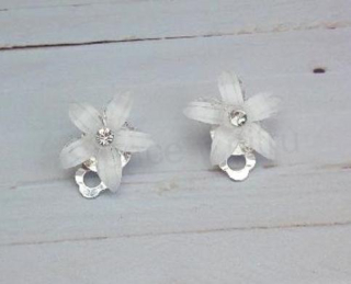 Náušnice klipsy kytičky (BB826)