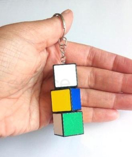Přívěsek, klíčenka na klíče rubiková kostka klasik (D737)