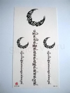 Voděodolné, dočasné tetovaní čínské psaní, znaky (E949)