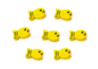 Dřevěné korálky ryba 11 x 19 mm (AC105)