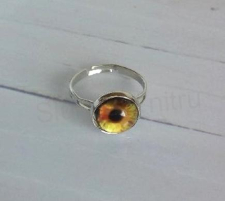 Nastavitelný prsten hnědožluté oko - 10 mm (BP438)