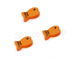 Dřevěné korálky ryba 11 x 19 mm (AC107)