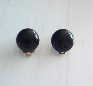 Náušnice klipsy černé 18,3 mm (BB827)